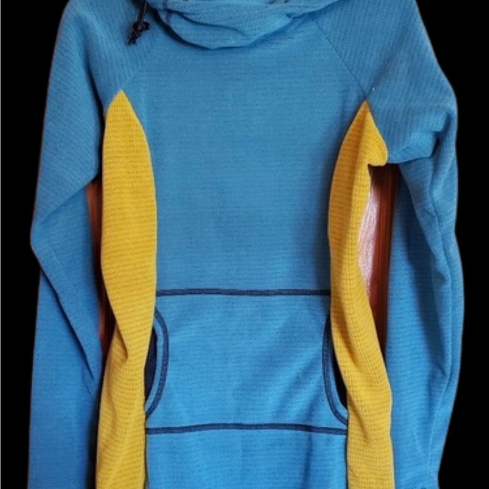Melanzana Fleece Dress - Blue and Yellow Xs